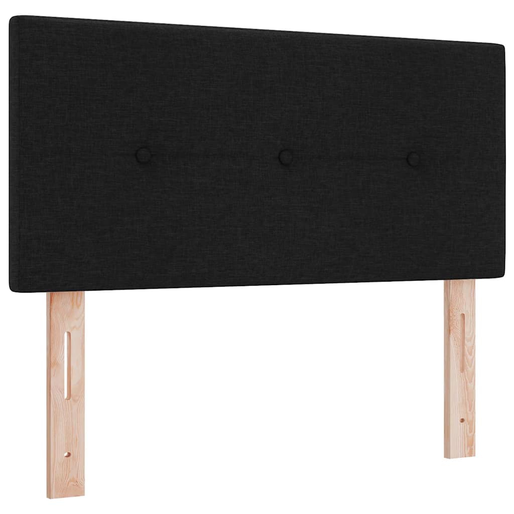 LED Headboard with LED Strip Lights Manual Black 100 cm Fabric